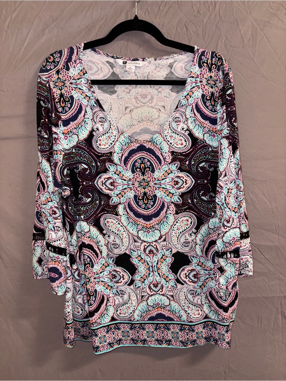 Ladies' Paisley Boho Print Tunic Top